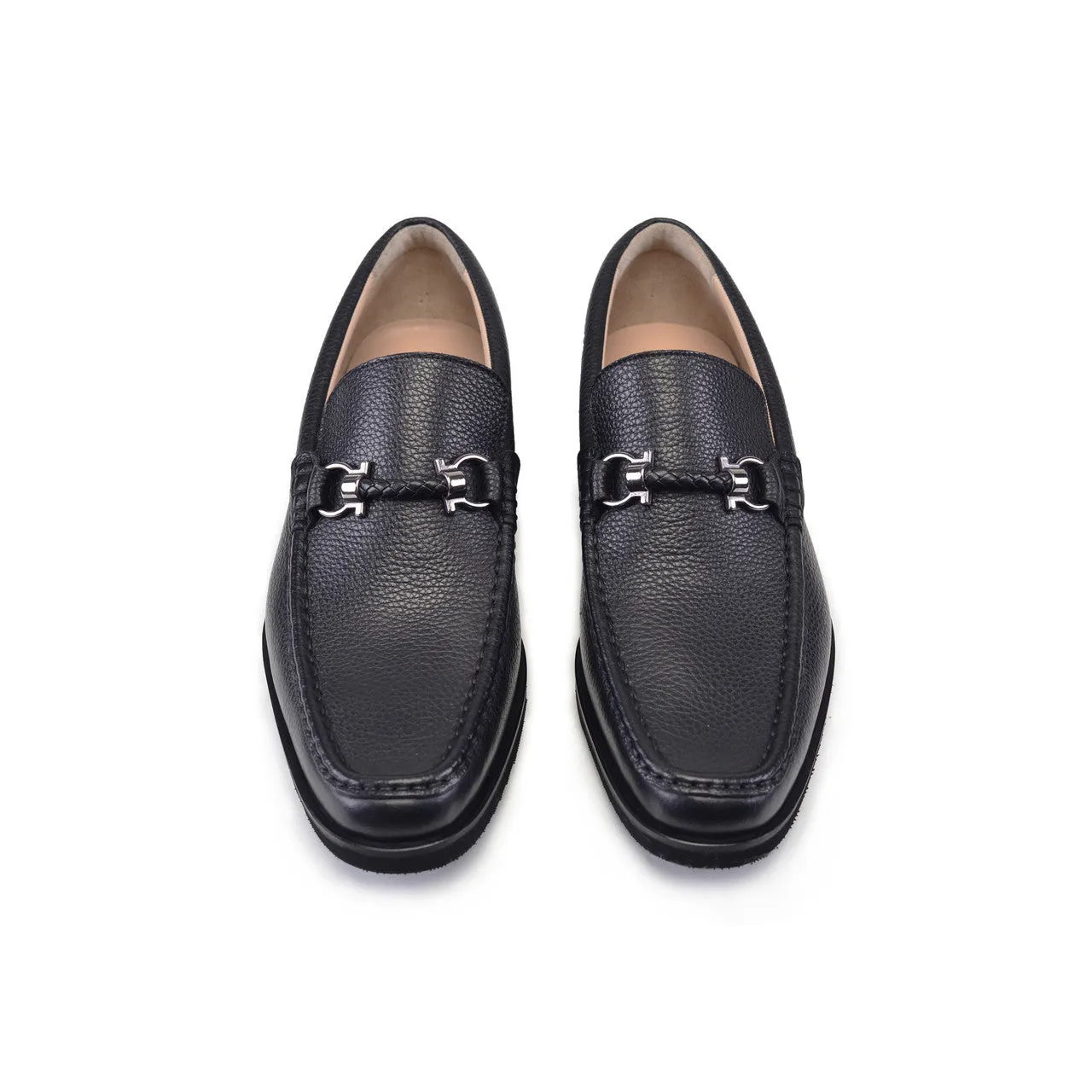 Pelle Line- 9496 Buckle Loafer- Black
