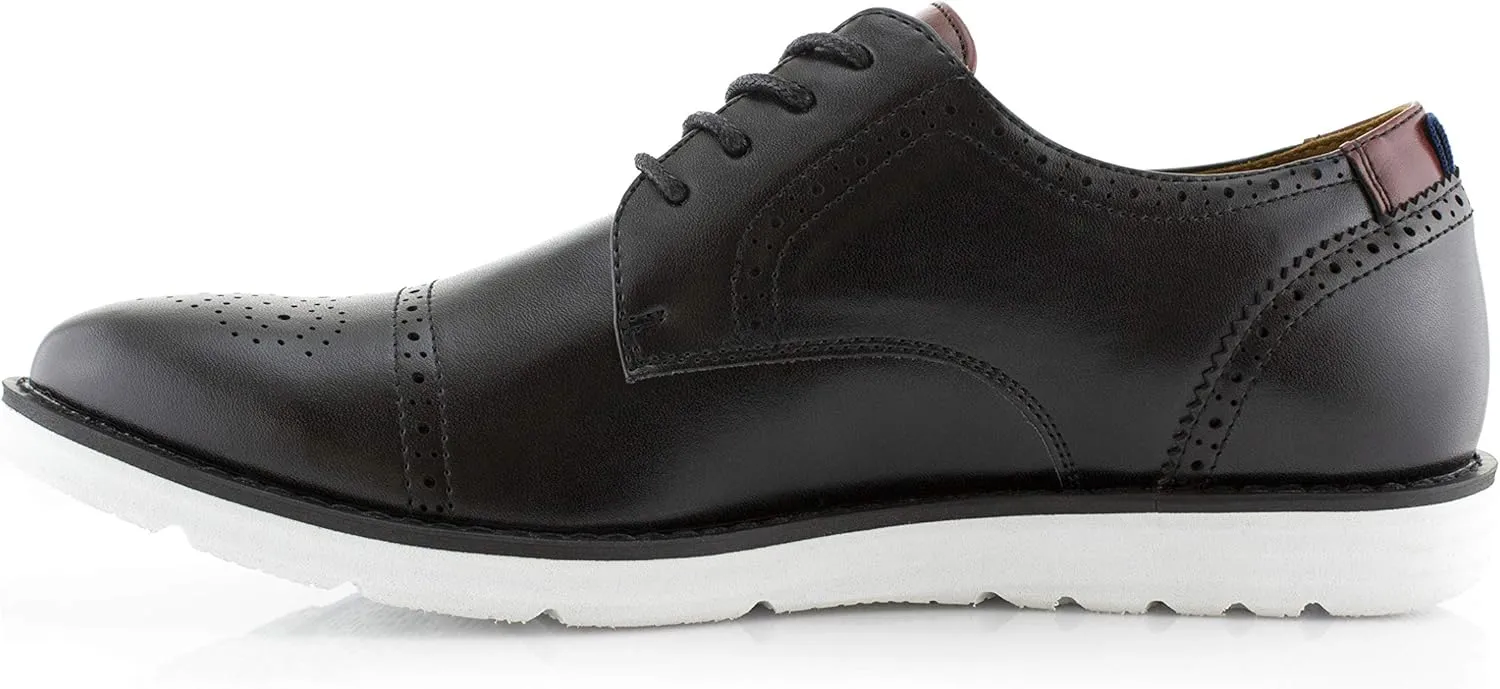 Polar Fox Men Casual Low-Tops Lace up Derby Dress Shoes