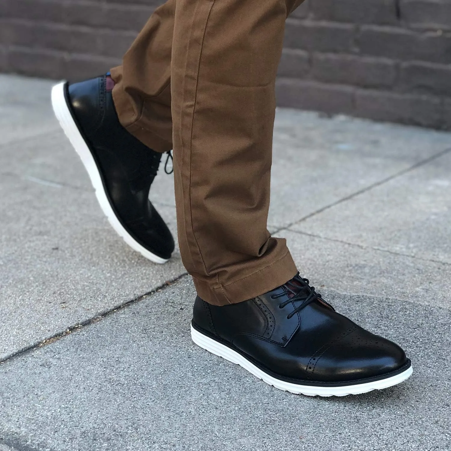 Polar Fox Men Casual Low-Tops Lace up Derby Dress Shoes