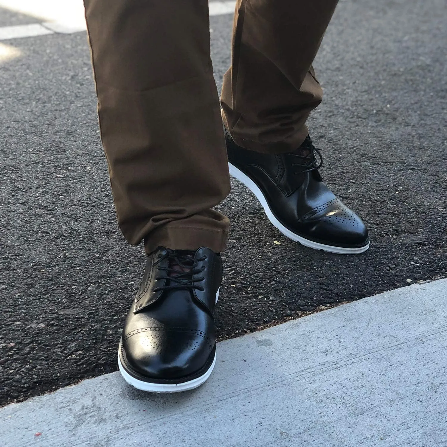 Polar Fox Men Casual Low-Tops Lace up Derby Dress Shoes