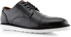 Polar Fox Men Casual Low-Tops Lace up Derby Dress Shoes