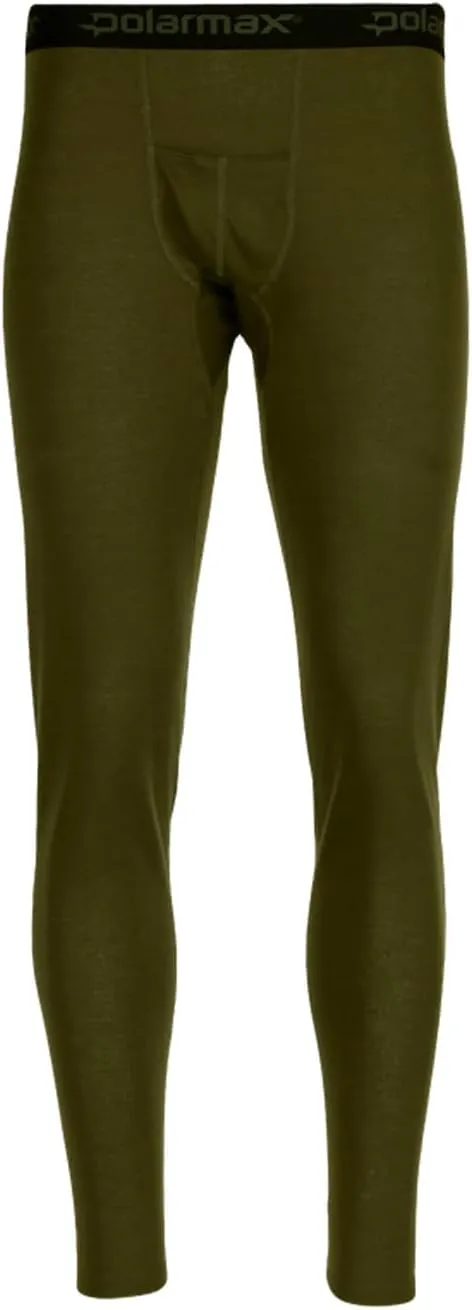 Polarmax Men's Double Layer Midweight Warm Soft Thermal Moisture-Wicking Base Layer Bottoms with Elastic Waistband