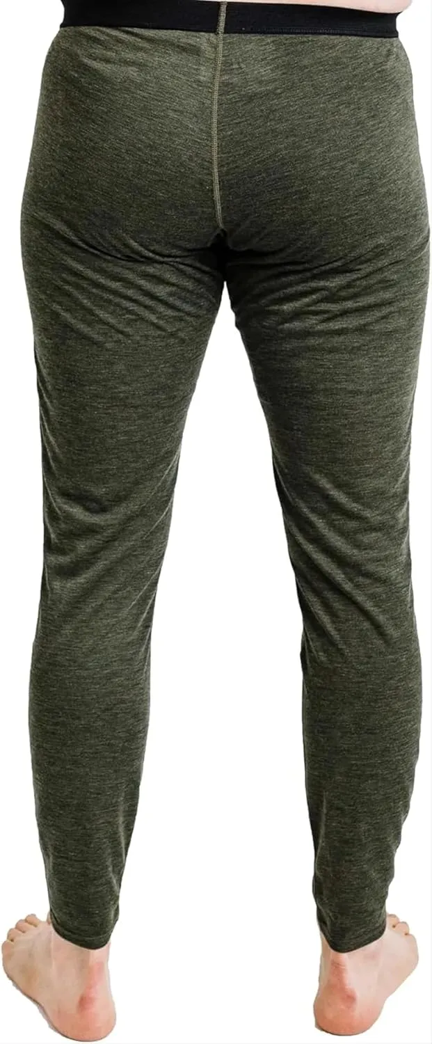 Polarmax Men's Double Layer Midweight Warm Soft Thermal Moisture-Wicking Base Layer Bottoms with Elastic Waistband