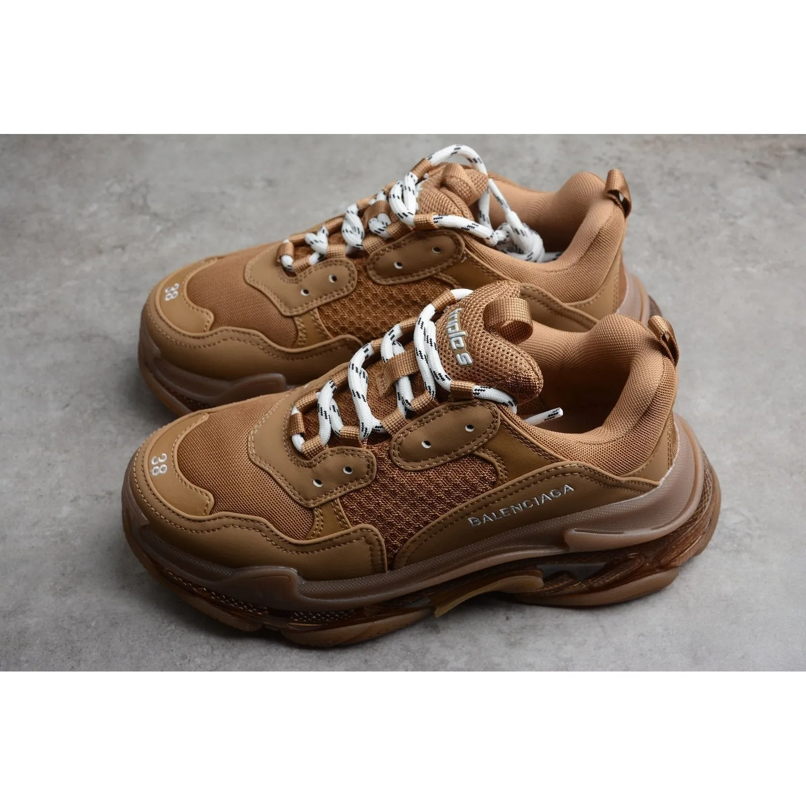 Price drop Safe payments BROWN BALENCIAGA SOLE CLEAR S TRIPLE x