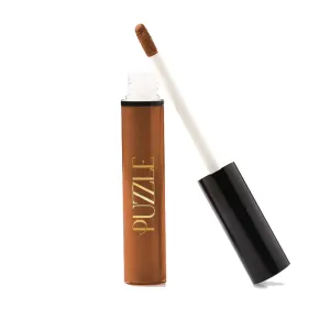 PUZZLE Lip Gloss Wand | Shiny, Shimmery, Non-Sticky, Moisturizing, Long-Lasting, Cruelty-Free, Vegan, Paraben-Free, High Shine Color (One Way | Bronze)