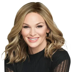 Raquel Welch Wavy Day Shoulder Length Soft Styled Waves by Hairuwear, Average Cap Size, RL11/25 Golden Walnut