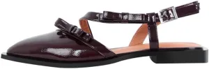 richealnini Pointed Toe Flat Pumps Slip On Slingback with Buckles and Bows