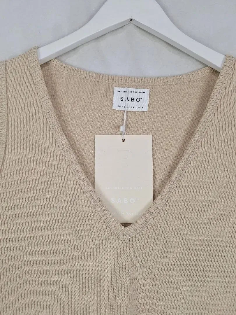 Sabo Soft Fawn Lana Top Size S