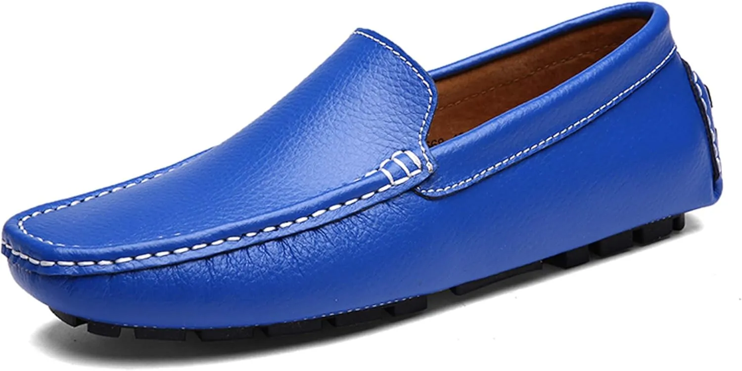 Santimon Mens Casual Loafer Slip-on Moccasin Boat Shoes Flat Driving Shoes