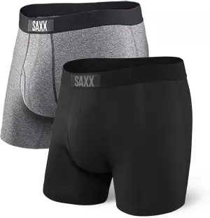 SAXX Underwear Co. Men's Underwear with Pouch Ultra Super Soft Boxer Brief Fly 2Pk