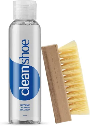 Shoe Cleaner Sneakers Kit, Starter Kit - Sneaker Cleaner for Canvas, Mesh, Knit, Leather, Nubuck & Rubber Shoes - 4oz Cleaning Solution, Bristle Brush, & Microfiber Towel