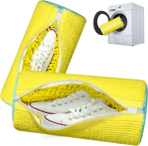 Shoe Washing Machine Bag, Suitable For Washing Machines Laundry Bags For Shoes Reusable Laundry Shoe Bag, Suitable For All Shoe Types And Sizes Shoe Bag For Washing Machine (yellow-2pcs)