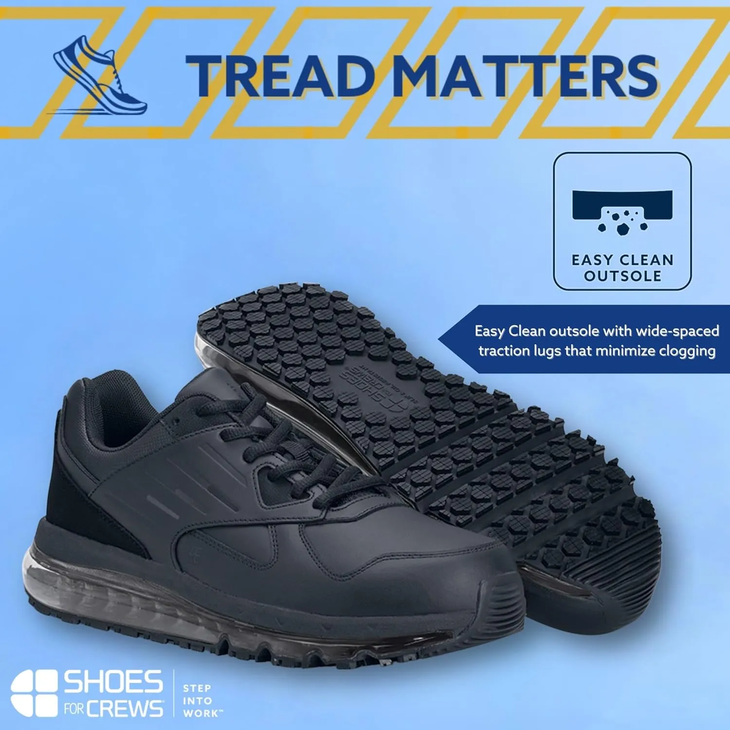 Shoes for Crews Geo, Men's Slip Resistant Food Service Work Sneaker