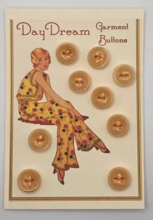 Small Peach Marbled Buttons