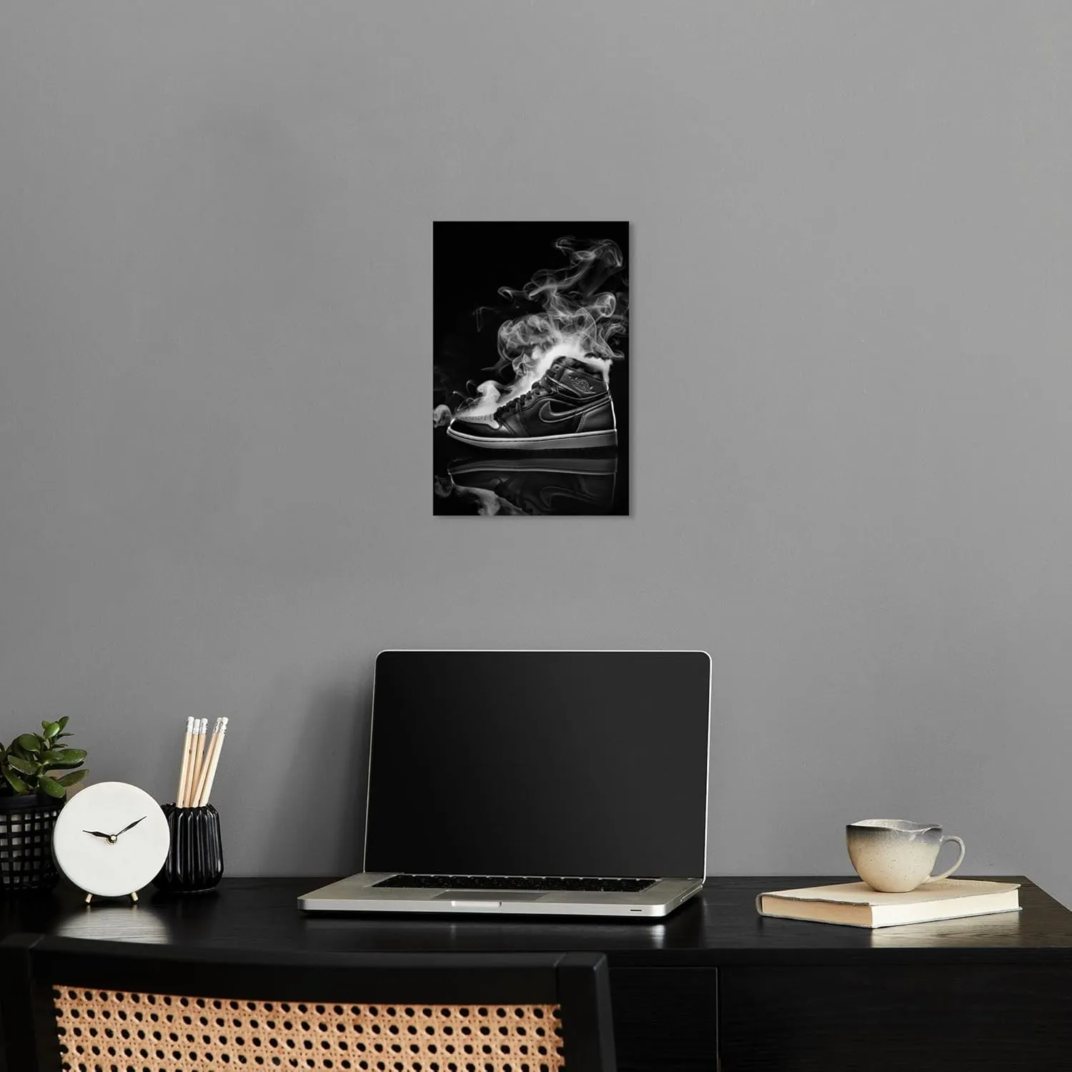 Smoking Sneaker Style Canvas Black and White Art Prints by Notoriart, Gallery Wrapped, 10" x 15"