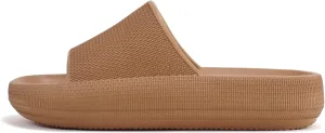 Soda “MARSHMALLOW” ~ Women Feather Recovery Slide Open Toe Lightweight Comfort Cushion Sandal