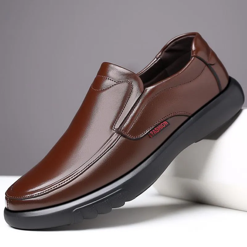 Soft-soled Soft Leather Non-slip Shoes For The Elderly