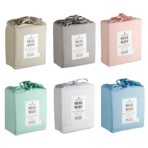Soft Vintage Washed Microfibre Sheet Set