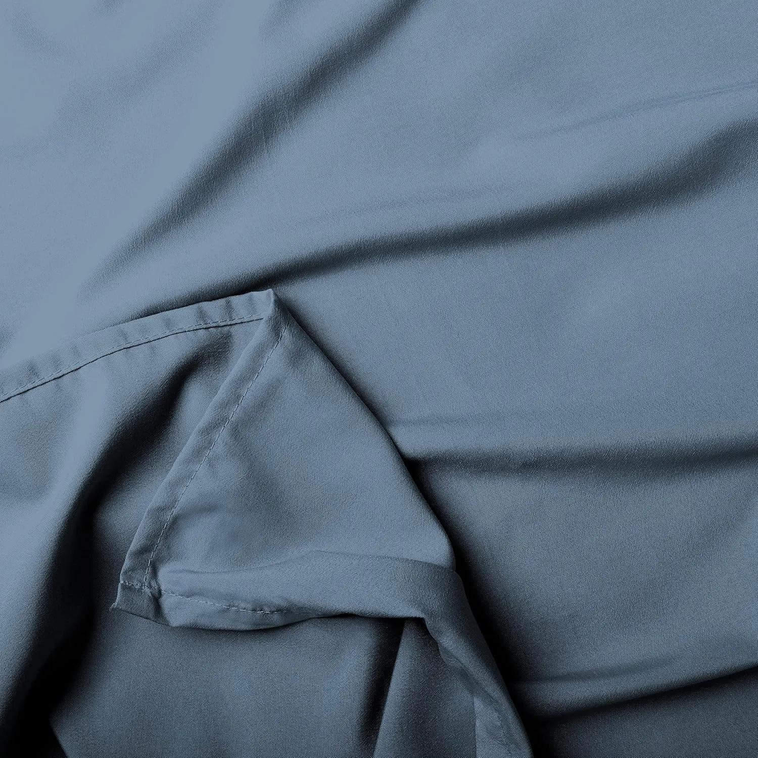 Southshore Fine Living, Inc. King Flat Sheets Only, Oversized Flat Sheet, 132" x 110" Hotel Quality Bedding, California/King Top Sheet Stays Tucked on Toppers, Pillow Tops - Coronet Blue Sheets