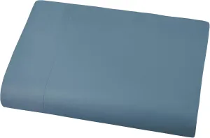 Southshore Fine Living, Inc. King Flat Sheets Only, Oversized Flat Sheet, 132" x 110" Hotel Quality Bedding, California/King Top Sheet Stays Tucked on Toppers, Pillow Tops - Coronet Blue Sheets