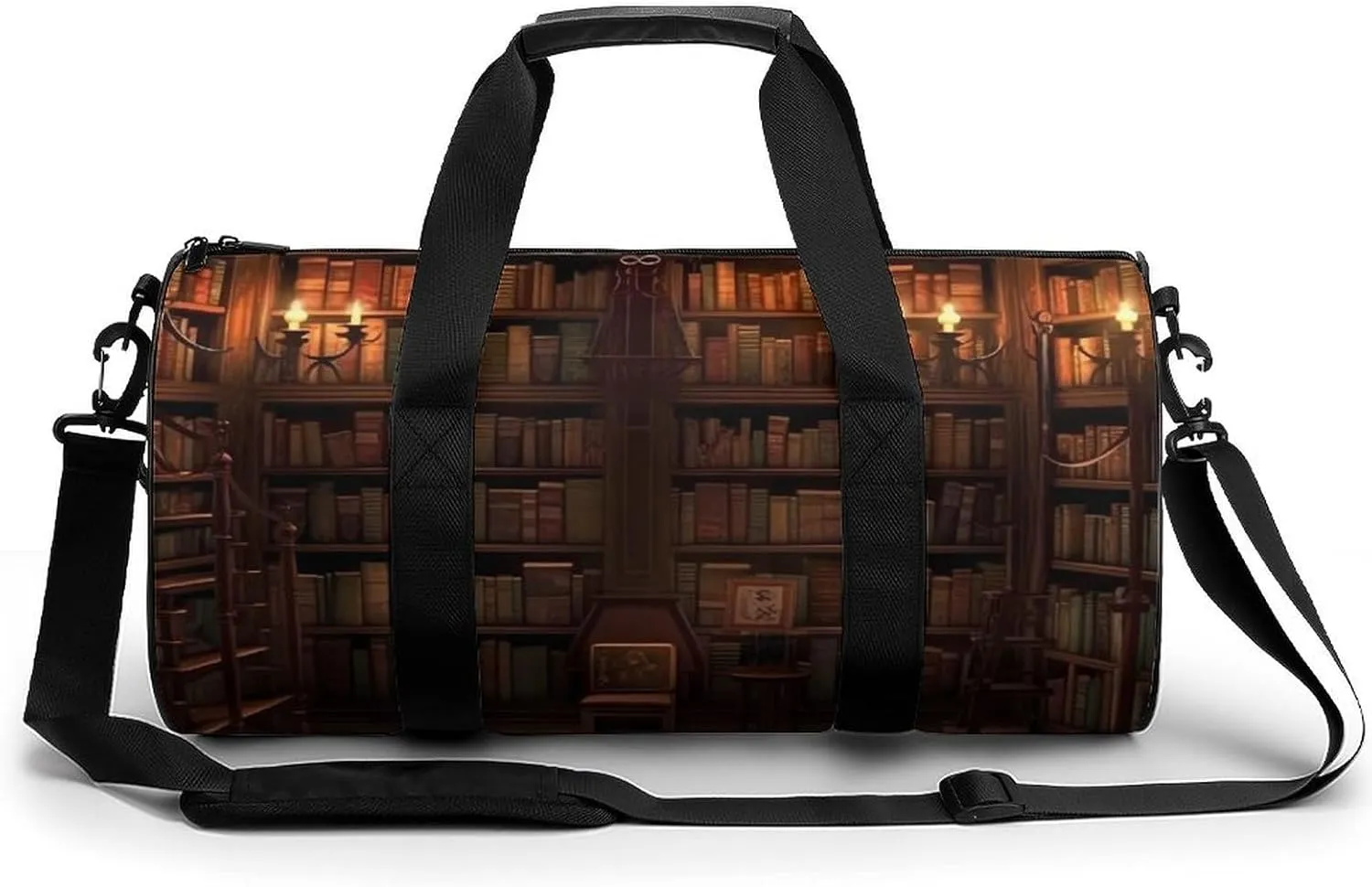 Sports Gym Bag for Men Women Book Room Library Travel Gym Bag Cylindrical Workout Bag Lightweight Travel Duffle Bag for Basketball Football Weekender
