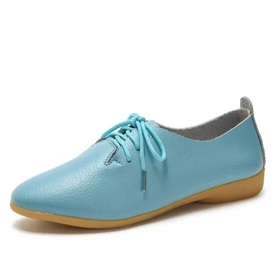 Spring Leather Autumn Casual Shoes Toe Split Trustworthy Solid Colors Timely Pointed Candy Woman
