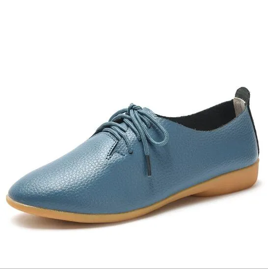 Spring Leather Autumn Casual Shoes Toe Split Trustworthy Solid Colors Timely Pointed Candy Woman