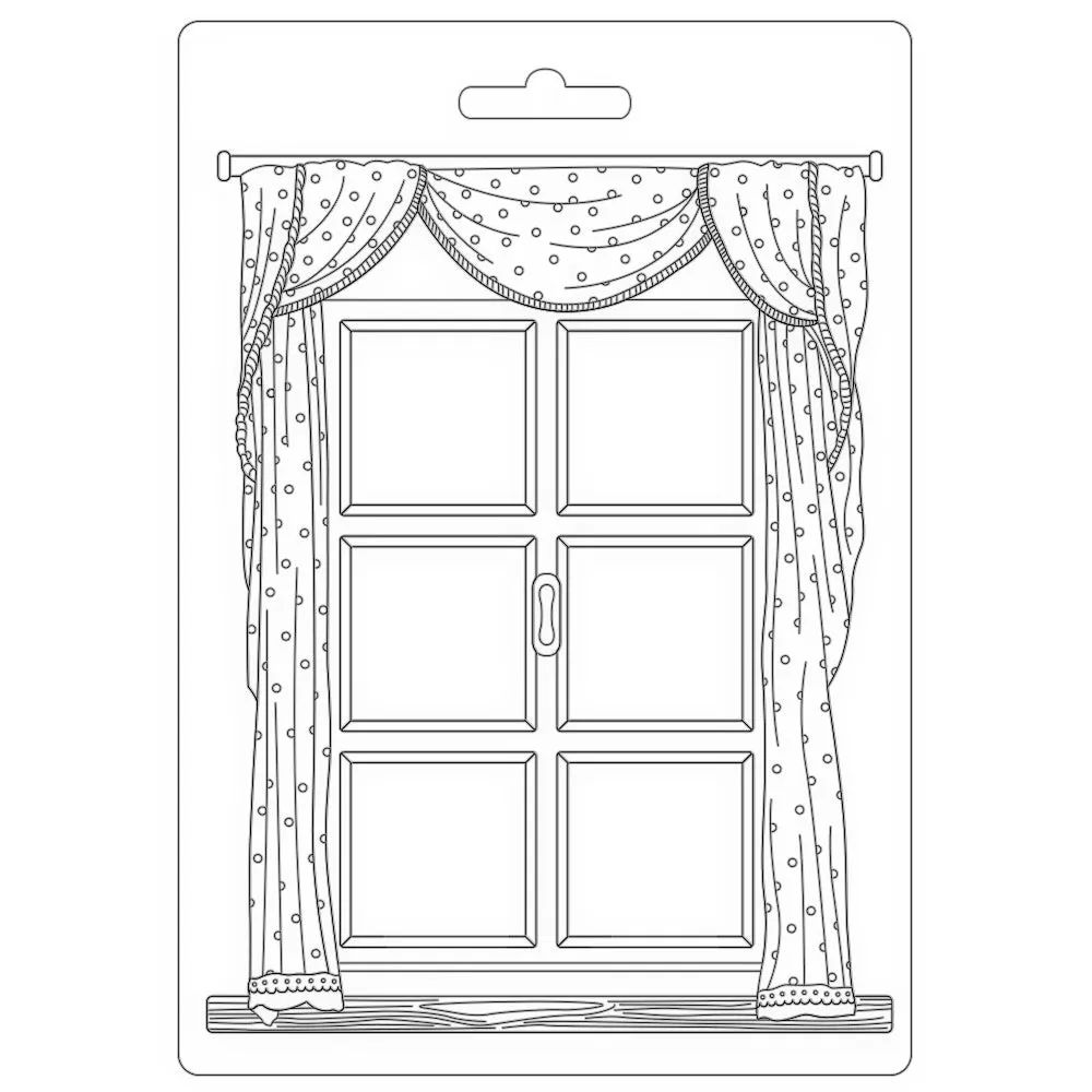 Stamperia -  Texture Impression - Soft Mould A5 -  Daydream Window*