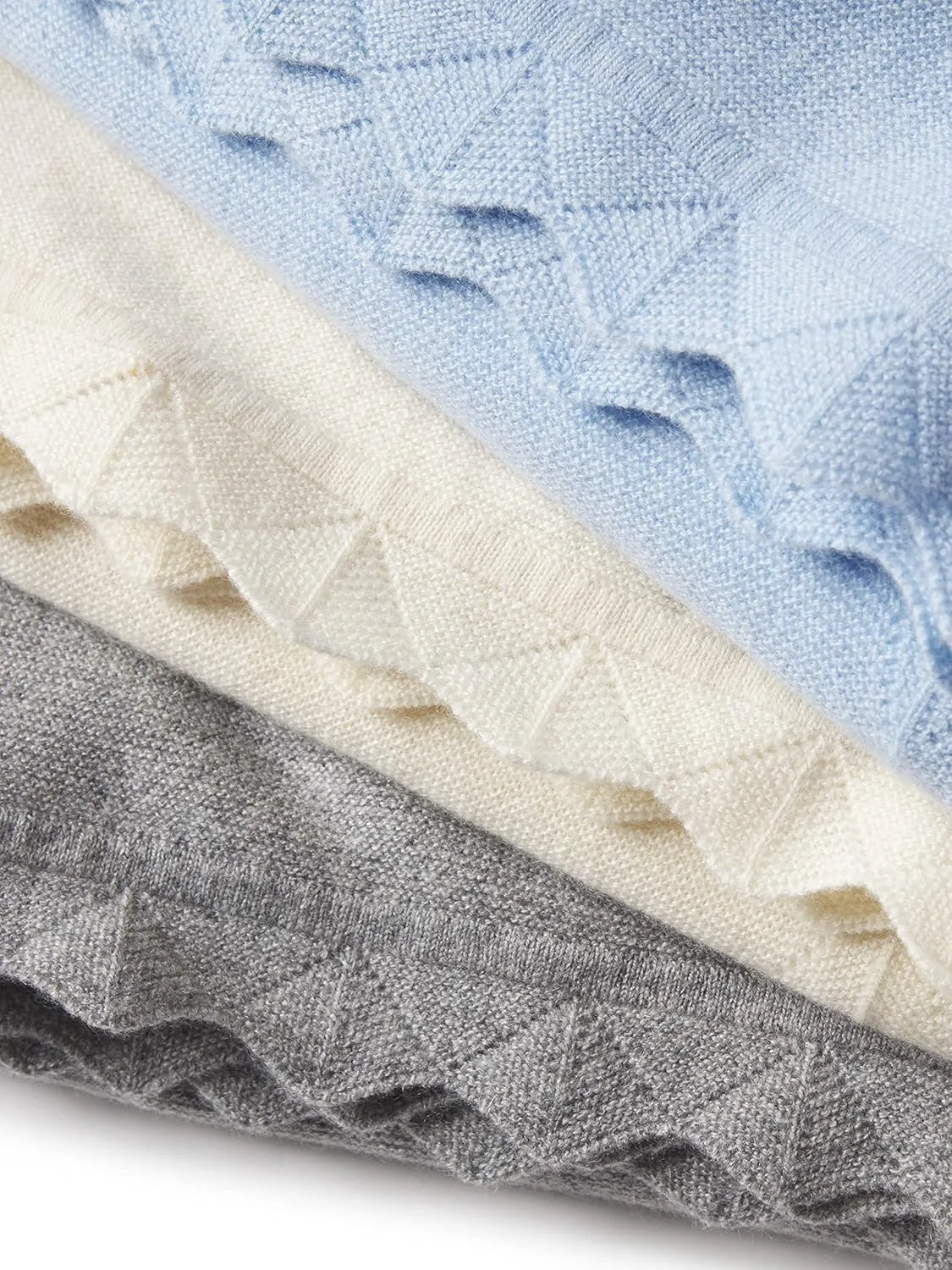 State Cashmere Luxe Scalloped Hem Lightweight Throw Blanket 100% Pure Cashmere Ultra Soft Accent Blanket for Couch, Sofa, & Bed (Pale Charcoal, 40"x30")