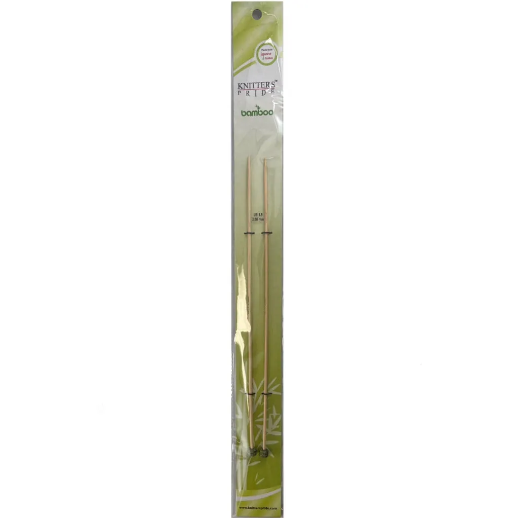 Straight Needles 25cm KP Bamboo