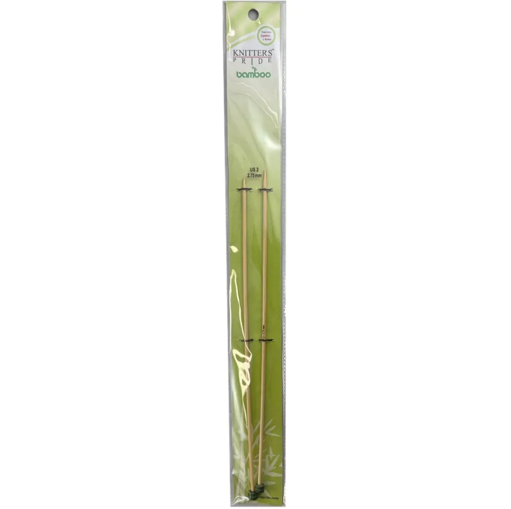 Straight Needles 25cm KP Bamboo