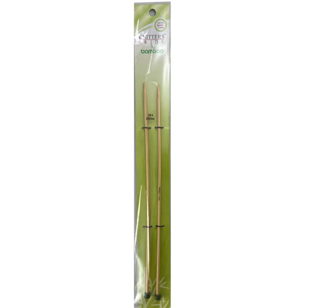 Straight Needles 25cm KP Bamboo