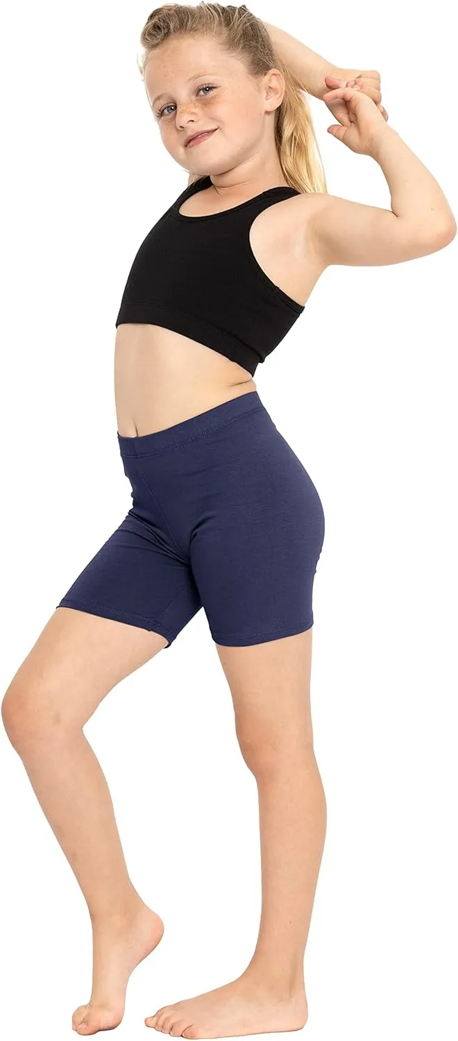 STRETCH IS COMFORT Girl's Cotton Biker Shorts | 3 Pack | Size 4-16 |