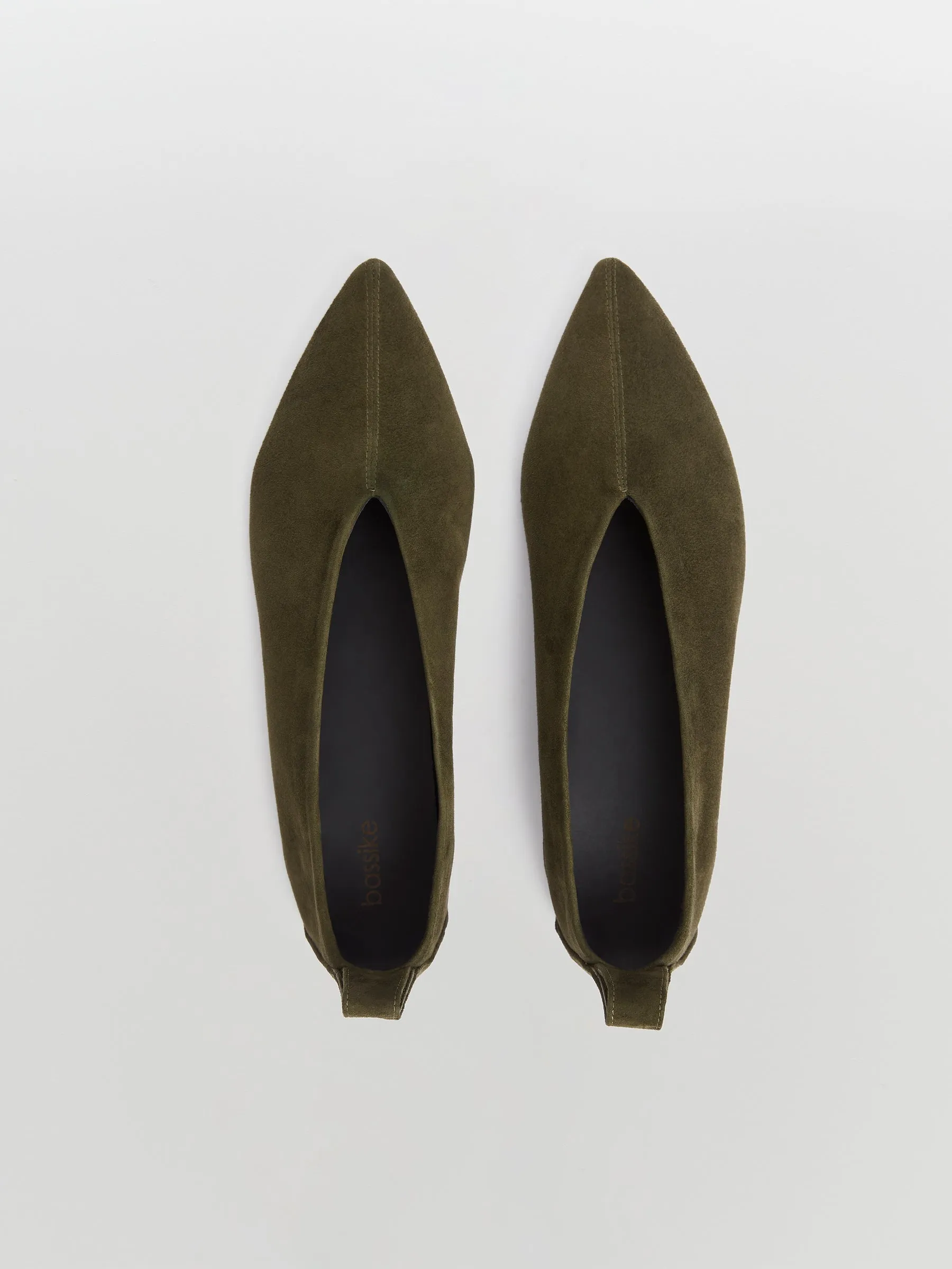 suede point toe flat