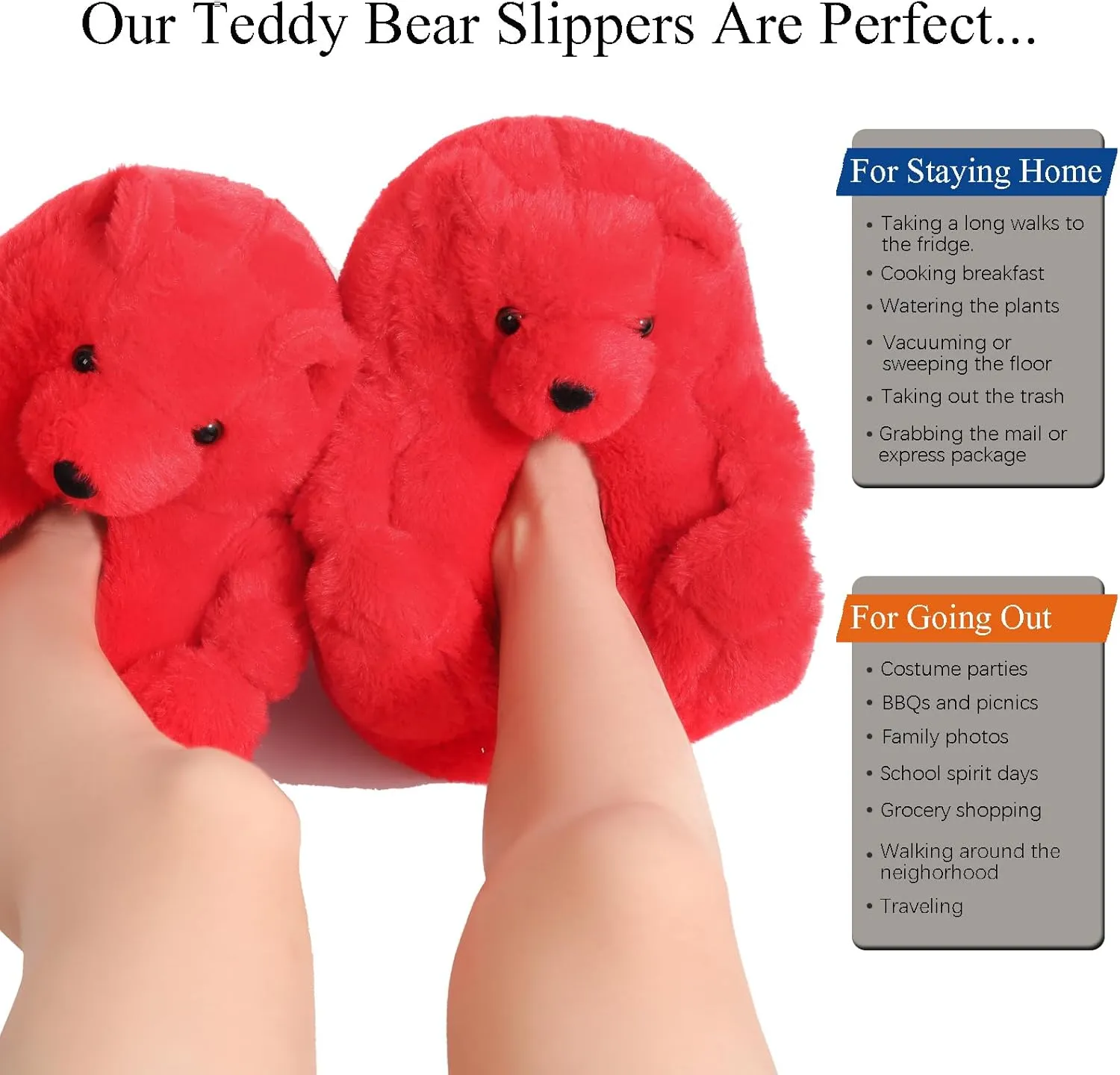 Teddy Bears Slippers For Women Fluffy Shoe Cute House Animal Slippers Fuzzy Cartoon Character Mama Bear Sneaker Slippers Christmas Valentine Birthday Gifts