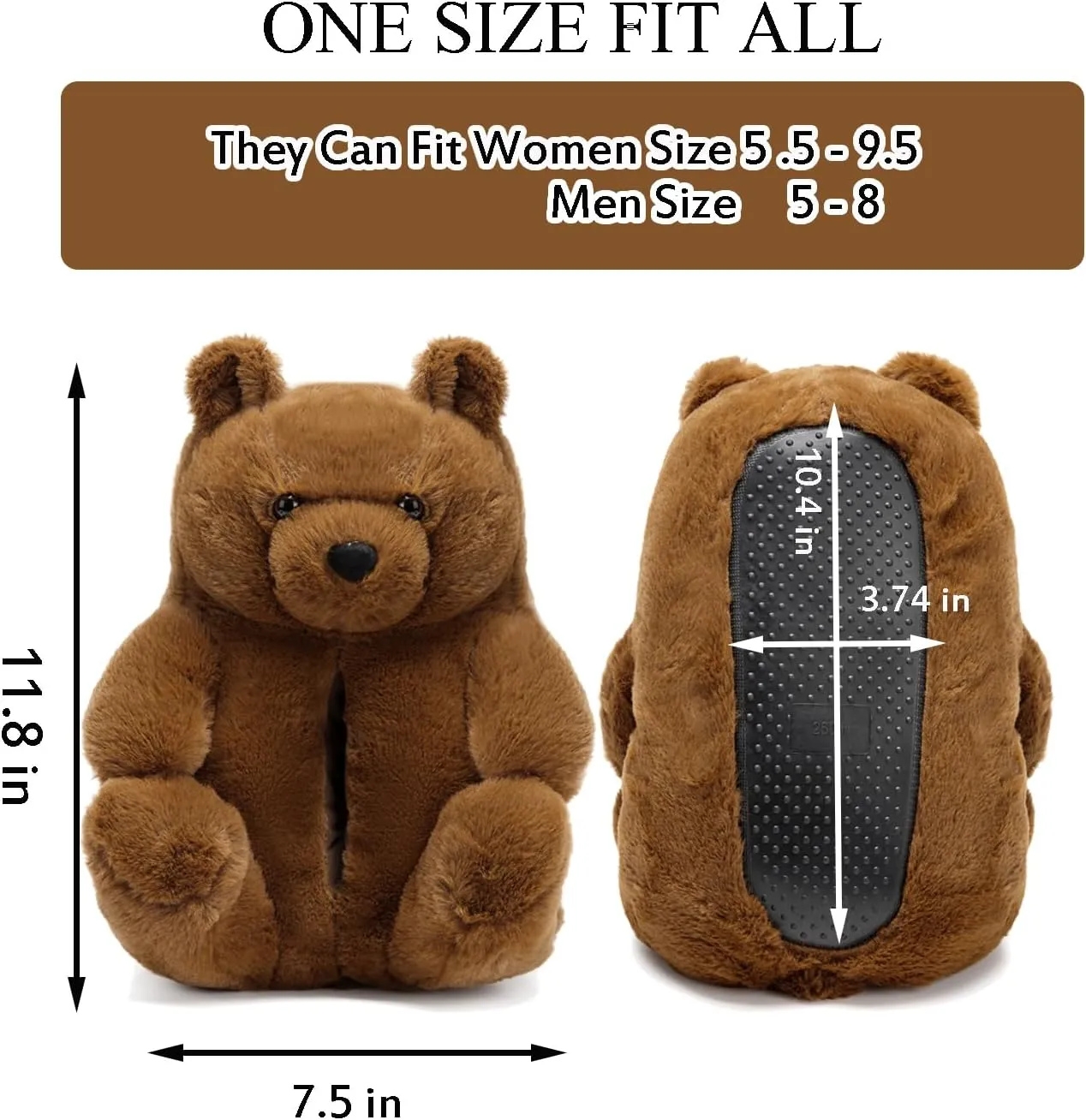 Teddy Bears Slippers For Women Fluffy Shoe Cute House Animal Slippers Fuzzy Cartoon Character Mama Bear Sneaker Slippers Christmas Valentine Birthday Gifts