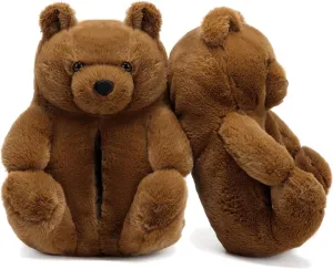 Teddy Bears Slippers For Women Fluffy Shoe Cute House Animal Slippers Fuzzy Cartoon Character Mama Bear Sneaker Slippers Christmas Valentine Birthday Gifts