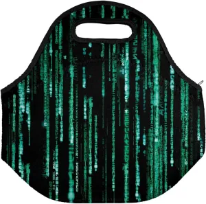 The Matrix Code Soft Neoprene Lunch Bag, Lightweight, Insulated, Reusable for School, Work, Office