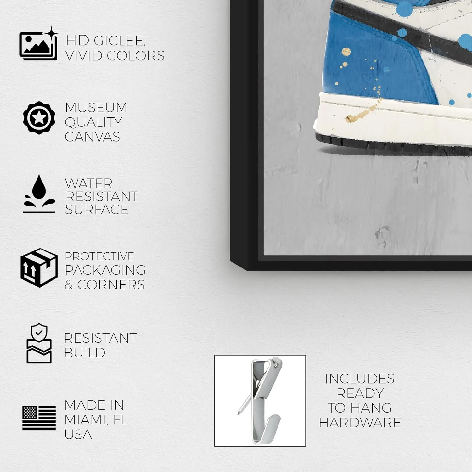The Oliver Gal Artist Co. Fashion and Glam Wall Art Framed Canvas Prints 'All in Sneaker' Shoes