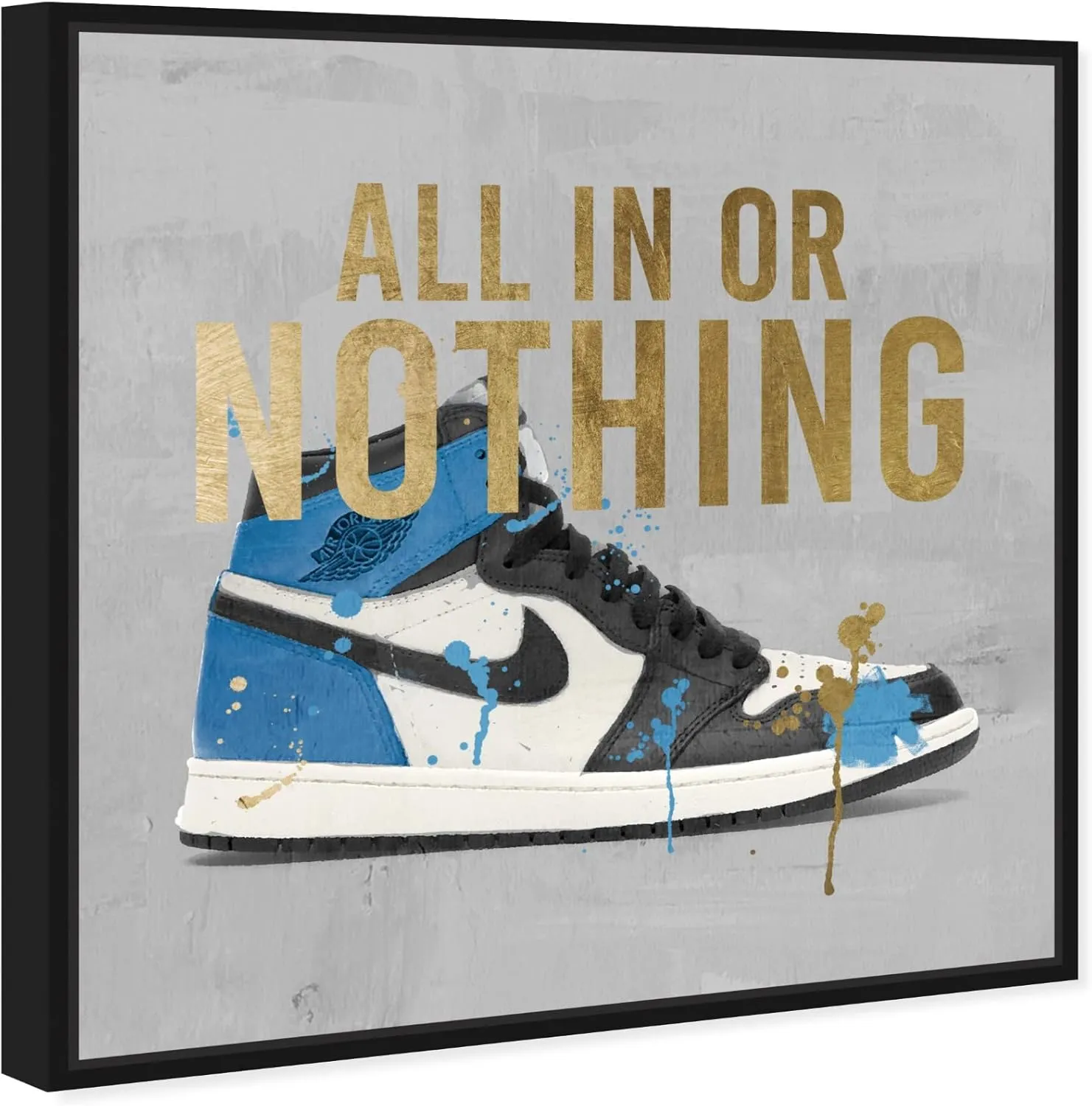 The Oliver Gal Artist Co. Fashion and Glam Wall Art Framed Canvas Prints 'All in Sneaker' Shoes