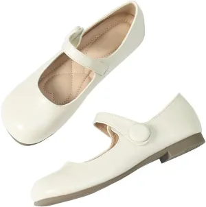 TN TANGNEST Women's Flats Classical Square Toe One Line Strap Mary Jane Flats Soft Slip On Flats