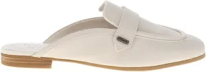 TOMS Womens Lynette Leather Mule Loafers Casual - White