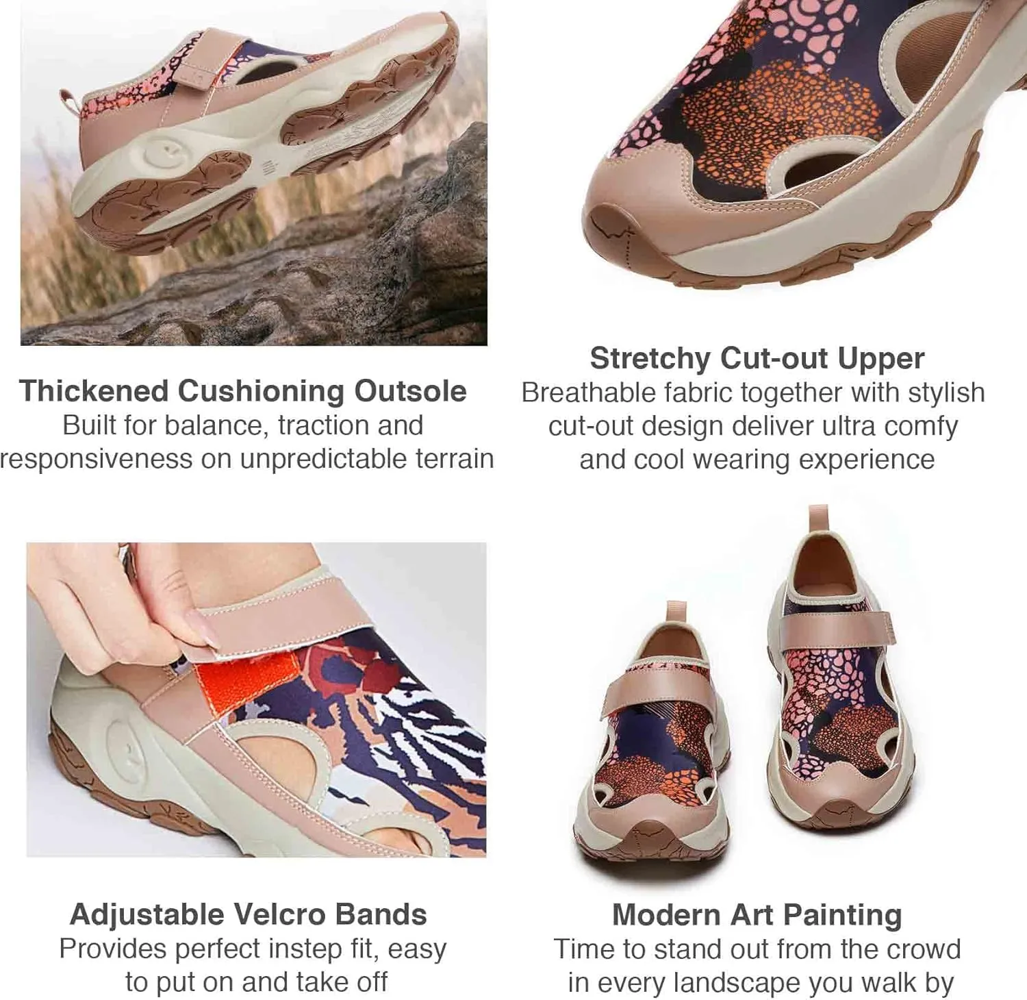 UIN Women's Outdoor Sandal Closed Toe Lightweight Walking Summer Travel Hiking Water Shoes
