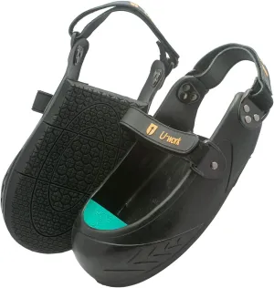 Unique Double Hook and Loop Straps Safety Overshoes Steel Toe Caps, Titanium Aluminum Alloy Toe Shoe Covers, Steel Toe Covers, Slip Resistant Alloy Toe Overshoe, Visitor Safety Overshoe, XL, Green