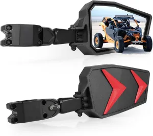 UTV Side View Mirrors Fits 1.75-2" Roll Bar Adjustable View Mirrors Fits For Polaris RZR 800 900 1000 XP Turbo Pioneer Rhino Mule Teryx