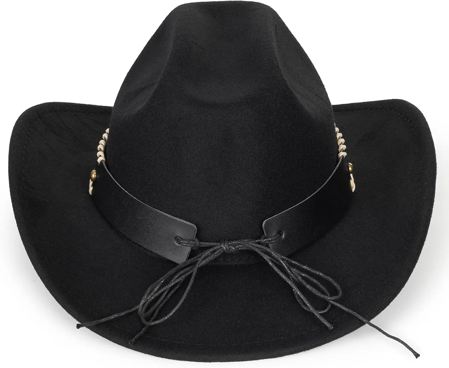 Vintage Western Cowboy Hat for Men Women - Wide Brim Cowgirl Fedora Bling Hats with Diamonds M