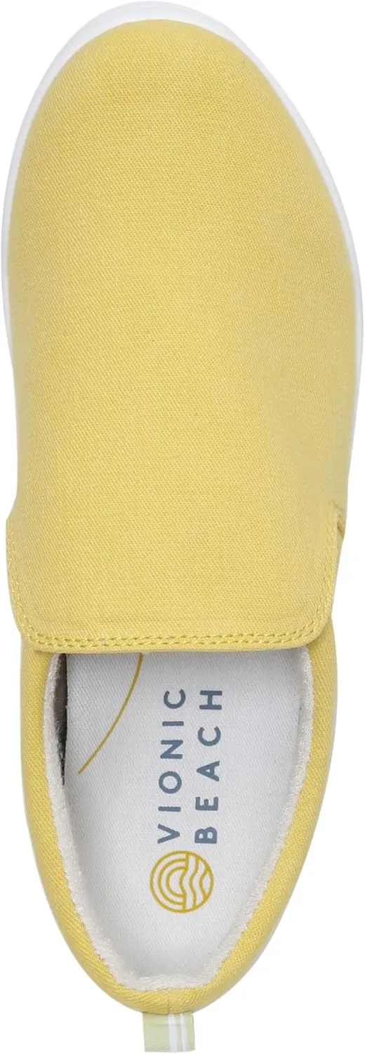 Vionic Beach Marshall Slip On Sneakers for Women-Sustainable Shoes That Include Three-Zone Comfort with Orthotic Insole Arch Support, Machine Wash Safe- Sizes 5-11