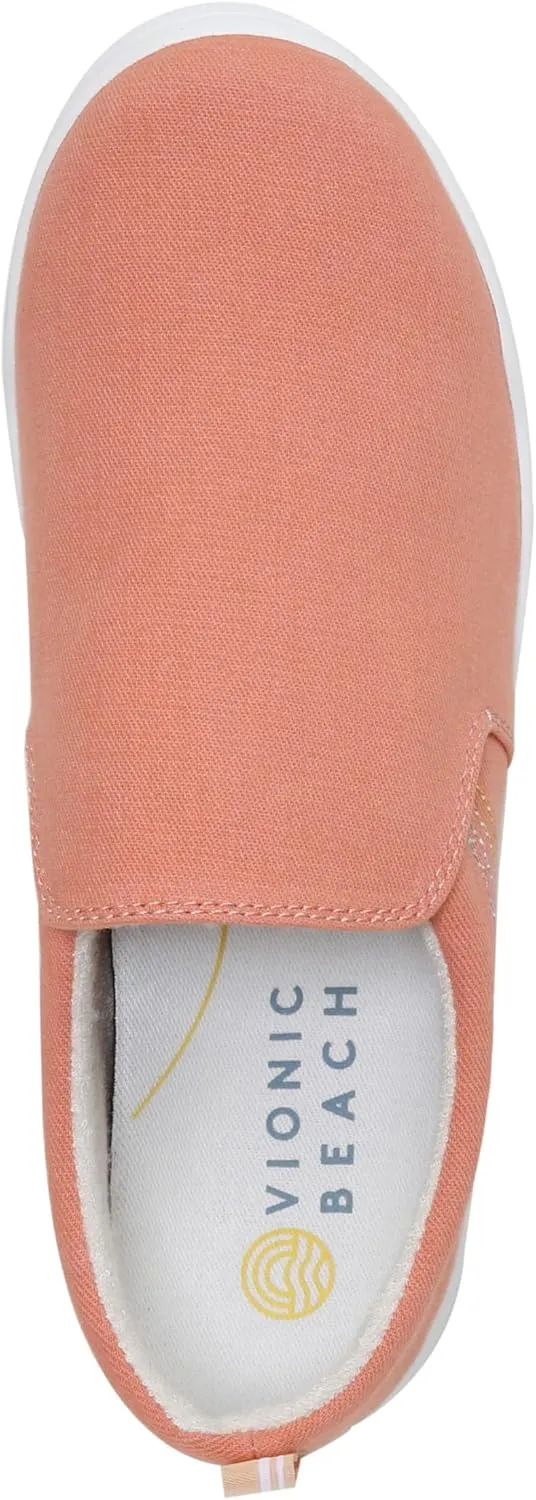 Vionic Beach Marshall Slip On Sneakers for Women-Sustainable Shoes That Include Three-Zone Comfort with Orthotic Insole Arch Support, Machine Wash Safe- Sizes 5-11