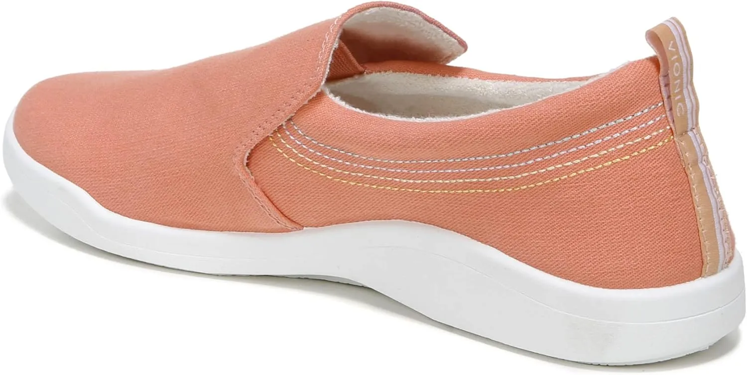 Vionic Beach Marshall Slip On Sneakers for Women-Sustainable Shoes That Include Three-Zone Comfort with Orthotic Insole Arch Support, Machine Wash Safe- Sizes 5-11