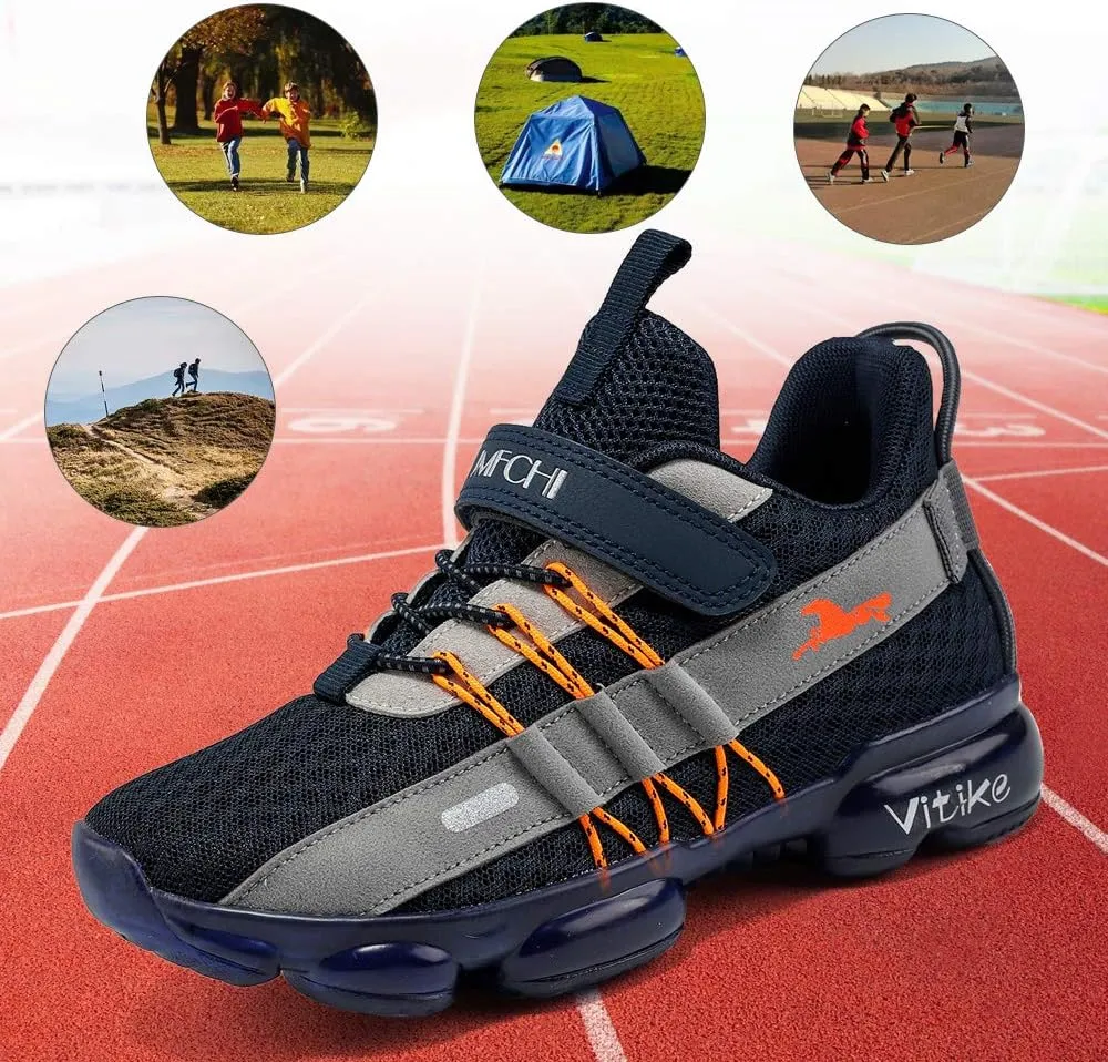 VITUOFLY Boys Sneakers Kids Running Shoes Girls Mesh Fitness Shoe Indoor Training Sneaker Lightweight Outdoor Sports Athletic Tennis Shoes for Little Kid/Big Kid